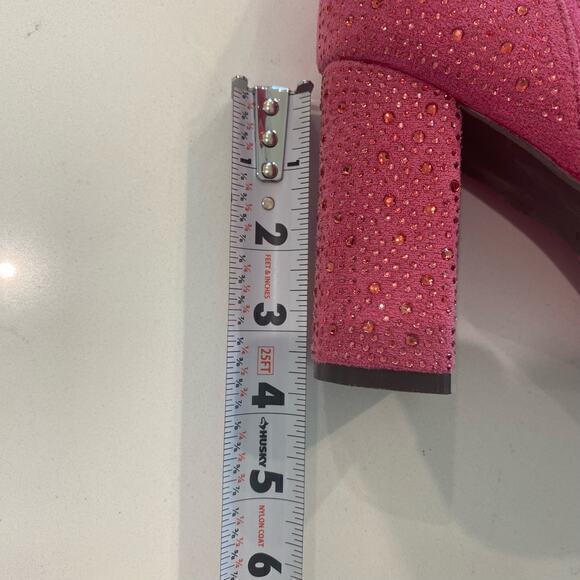 Pierre Dumas Pink Bedazzled Heeled Boots Booties Size 10‎ - Picture 8 of 8